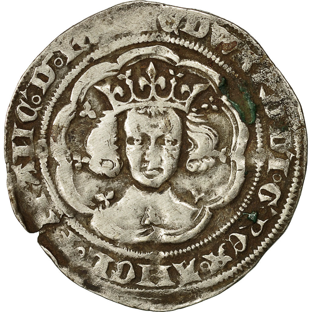 Monnaie, Angleterre, Edouard III, Gros, Londres, TB+, Argent, Spink 1567