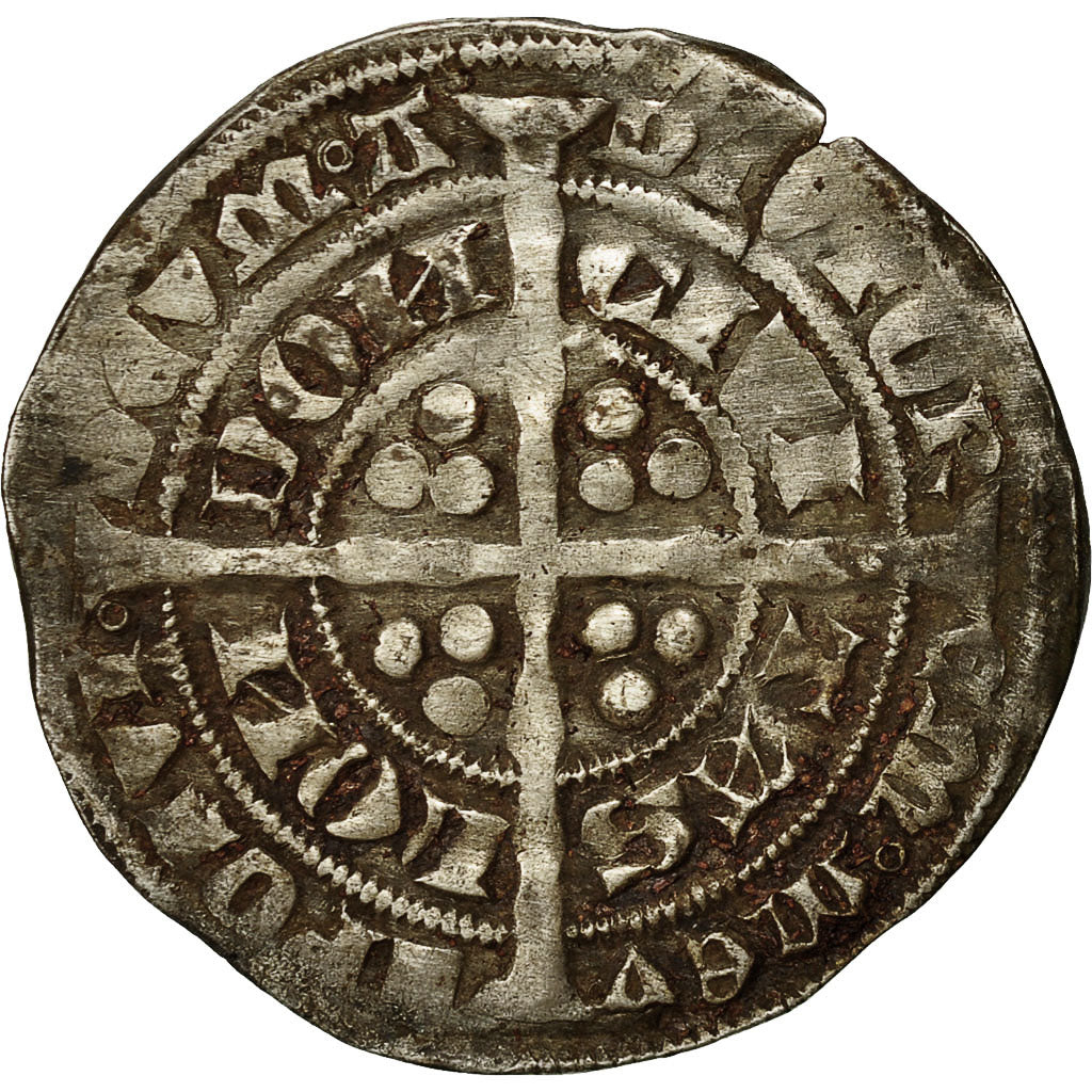 Monnaie, Angleterre, Edouard III, Gros, Londres, TB+, Argent, Spink 1567