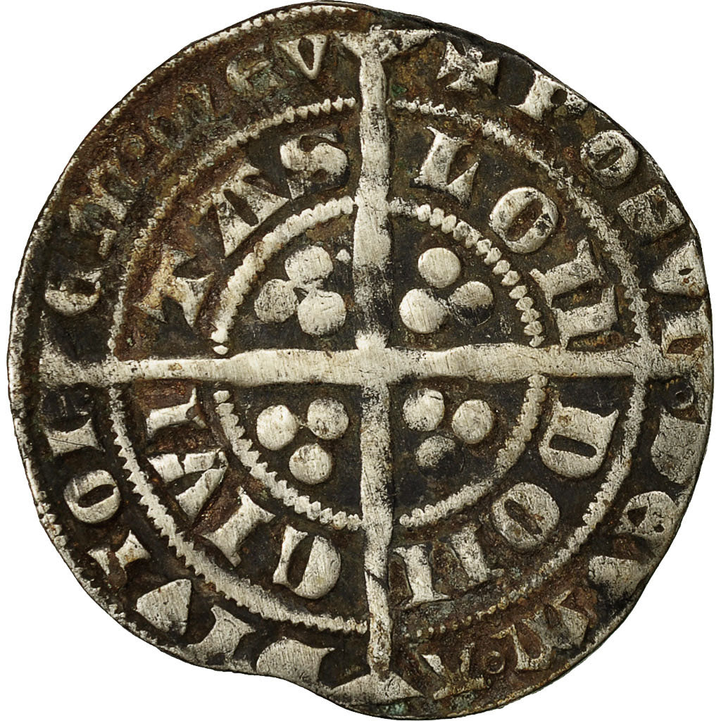 Monnaie, Angleterre, Edouard III, Gros, Londres, TB+, Argent, Spink 1567