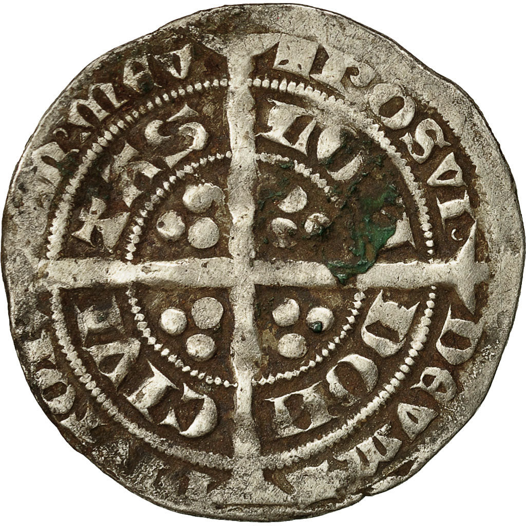 Coin, Great Britain, Edward III, Groat, London, VF(20-25), Silver, Spink 1567