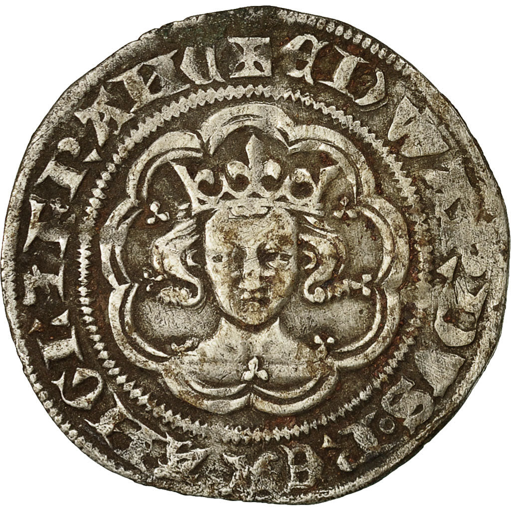 Coin, Great Britain, Edward III, Halfgroat, London,EF(40-45), Silver, Spink 1574