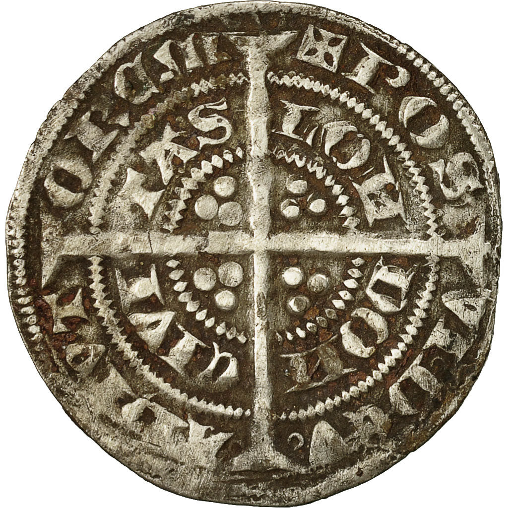 Coin, Great Britain, Edward III, Halfgroat, London,EF(40-45), Silver, Spink 1574