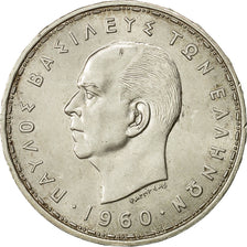 Coin, Greece, Paul I, 20 Drachmai, 1960, MS(60-62), Silver, KM 85