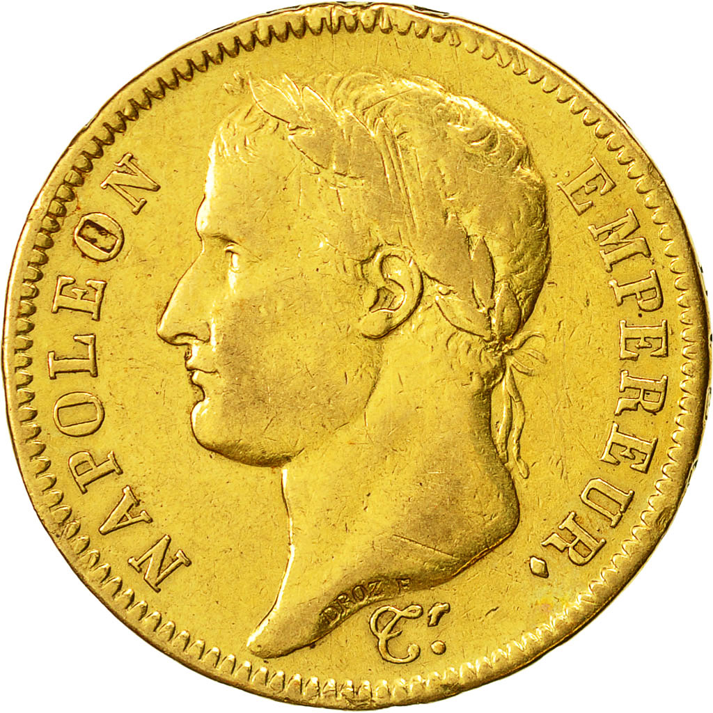 Moneda, Francia, Napoléon I, 40 Francs, 1811, Paris, MBC, Oro, KM:696.1
