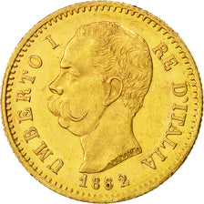 Coin, Italy, Umberto I, 20 Lire, 1882, Rome, MS(60-62), Gold, KM 21