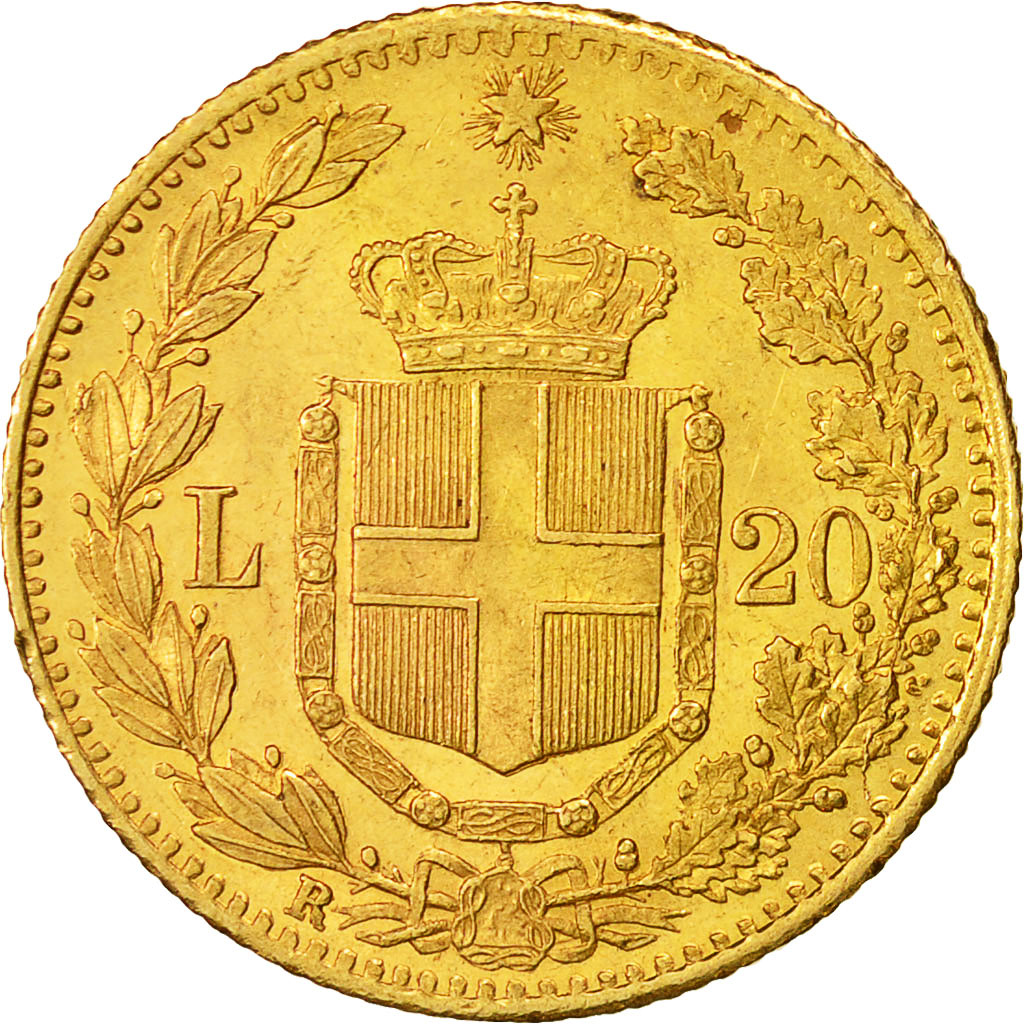 Monnaie, Italie, Umberto I, 20 Lire, 1882, Rome, SUP+, Or, KM 21