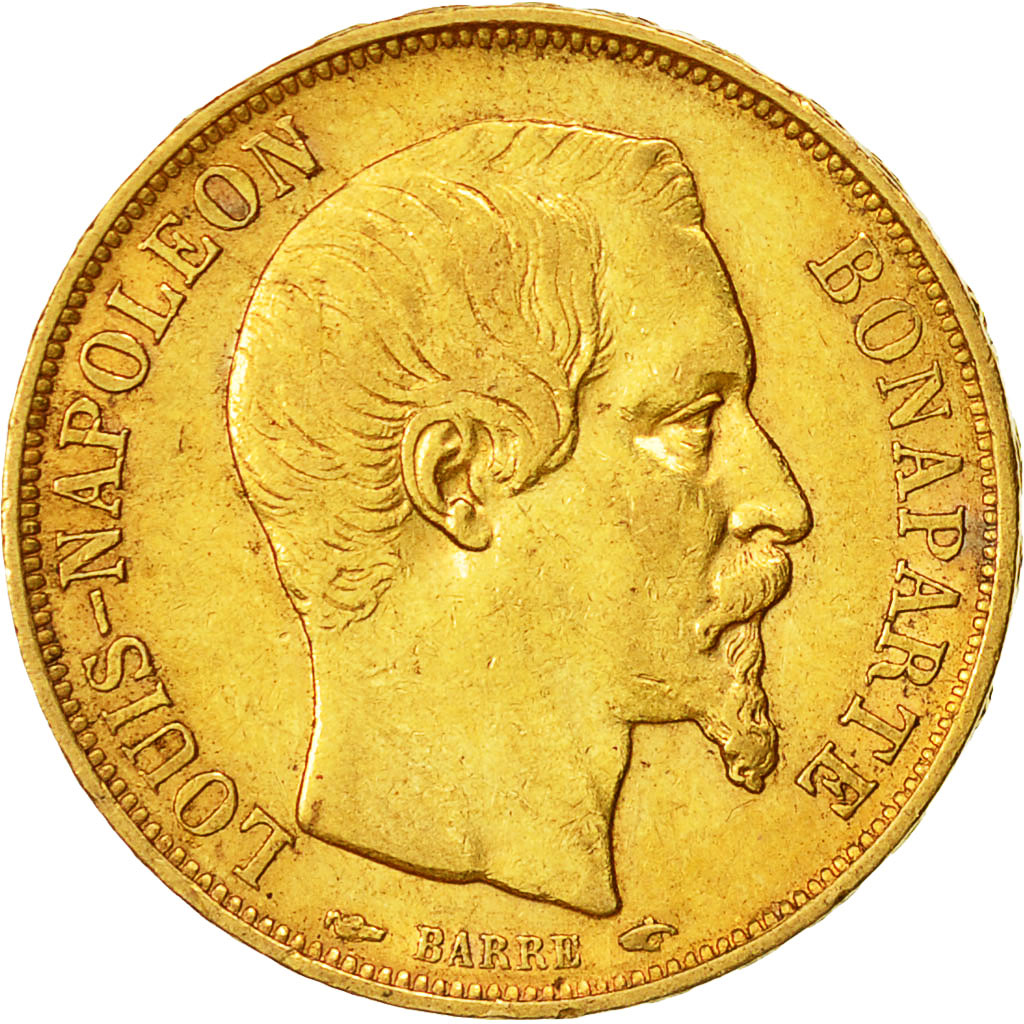 Monnaie, France, Napoléon III, 20 Francs, 1852, Paris, TTB, Or, Gadoury 1060