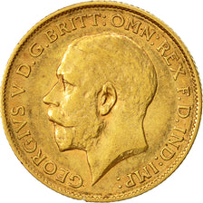 Moneda, Gran Bretaña, George V, 1/2 Sovereign, 1911, London, MBC+, Oro, KM:819