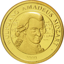 France, Medal, Mozart, Arts & Culture, 2000, MS(65-70), Gold