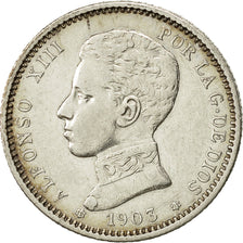 Monnaie, Espagne, Alfonso XIII, Peseta, 1903, SUP, Argent, KM 721