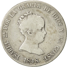 Monnaie, Espagne, Isabelle II, 4 Reales, 1848, Madrid, TB+, Argent, KM 519.2