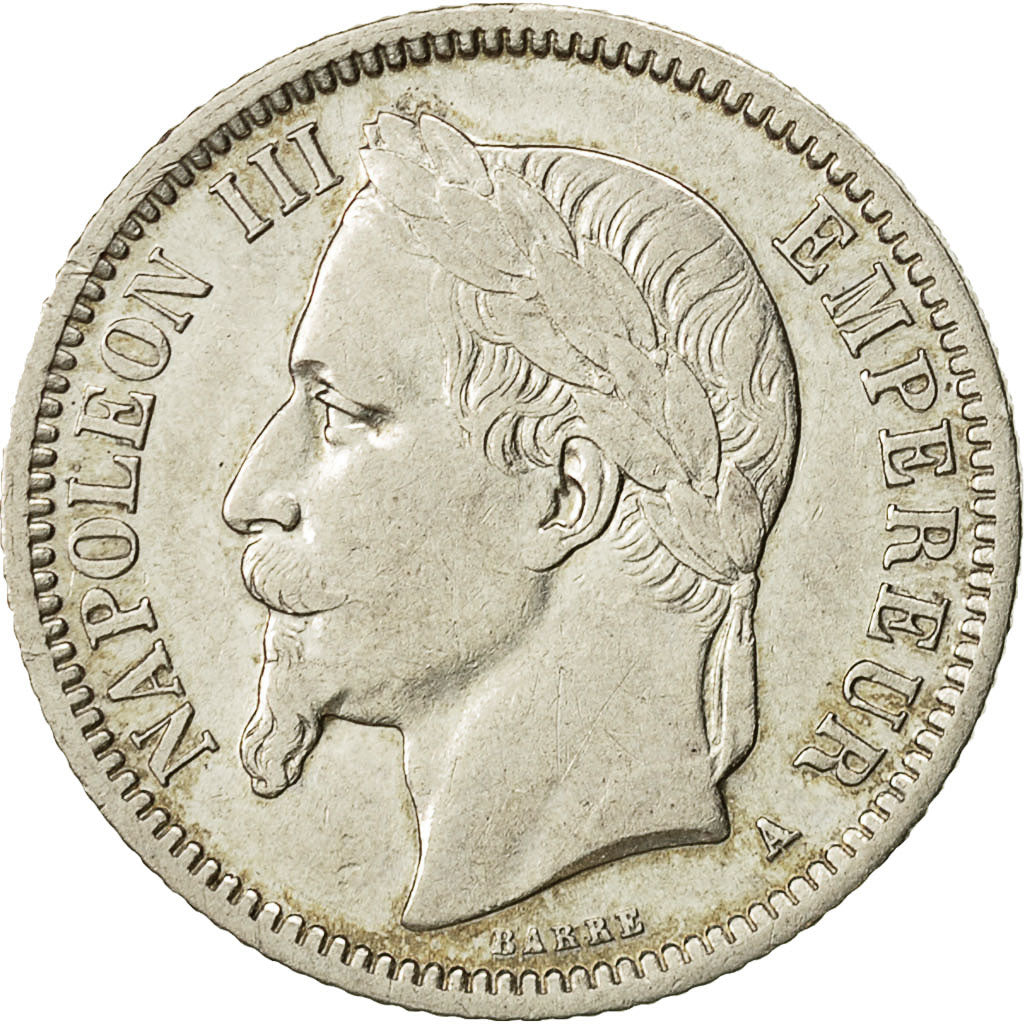 Monnaie, Second Empire, Napoléon III, Franc, 1867, Paris, TTB, Argent, Gad. 463