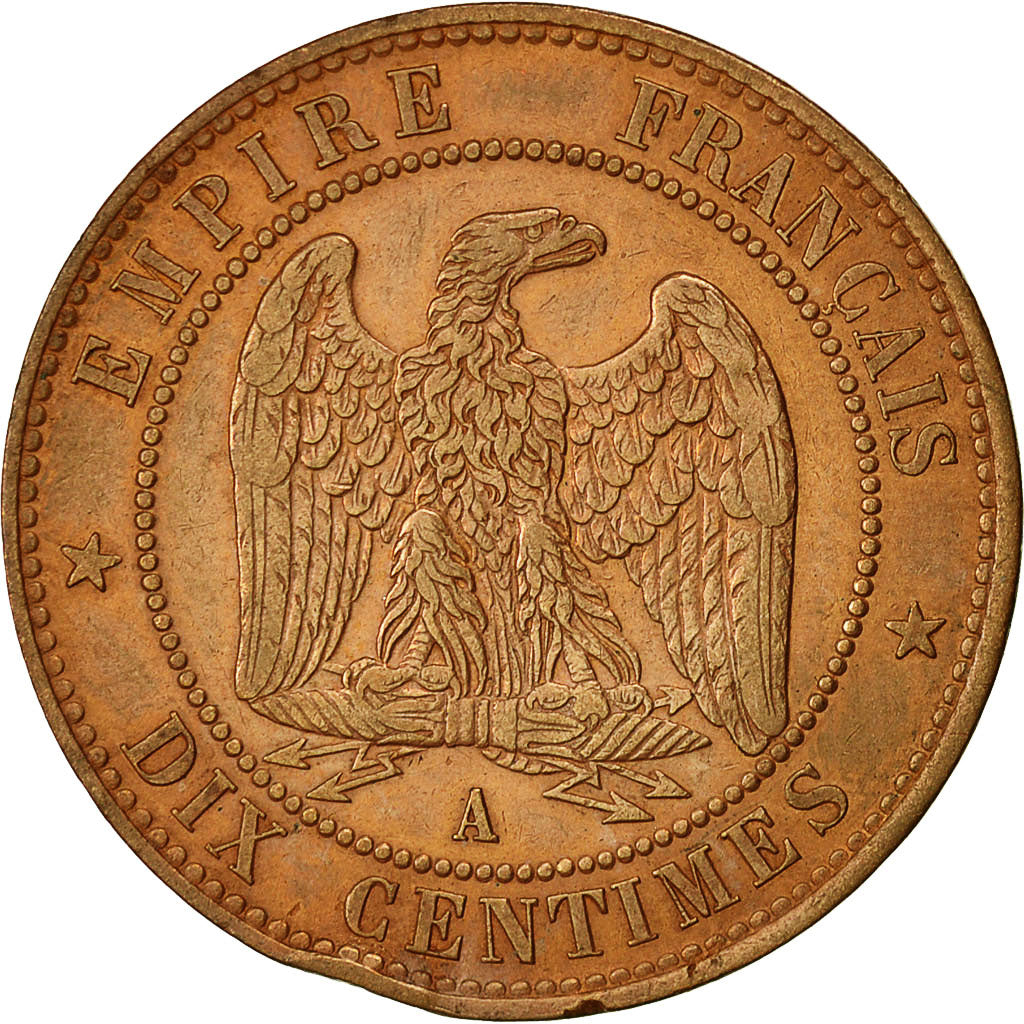 Munten, Frankrijk, Napoleon III, Napoléon III, 10 Centimes, 1852, Paris, ZF+