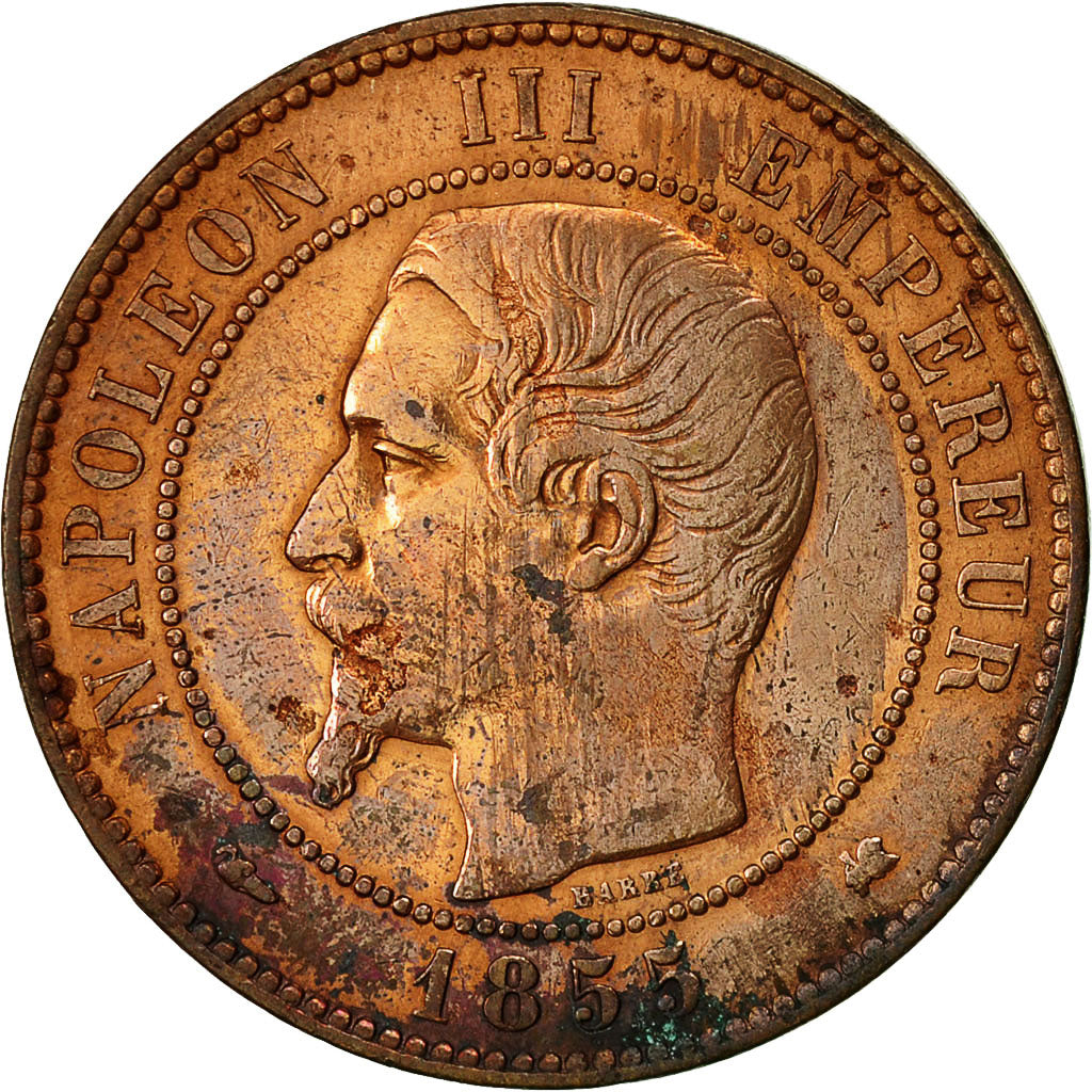 Munten, Frankrijk, Napoleon III, Napoléon III, 10 Centimes, 1855, Bordeaux