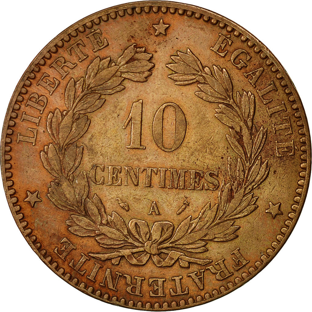Munten, Frankrijk, Cérès, 10 Centimes, 1895, Paris, ZF+, Bronze, KM:815.1