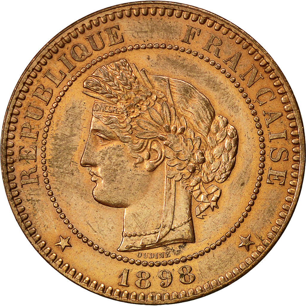 Monnaie, IIIème République, 10 Centimes Cérès, 1898, Paris, SUP+, Gadoury 265a