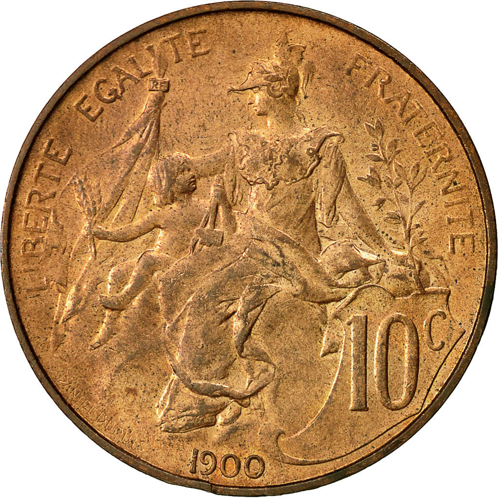Monnaie, IIIème République, 10 Centimes Dupuis, 1900, Paris, SUP, Gadoury 277
