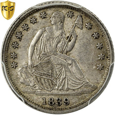Coin, United States, Seated Liberty Half Dime, 1839, PCGS AU55