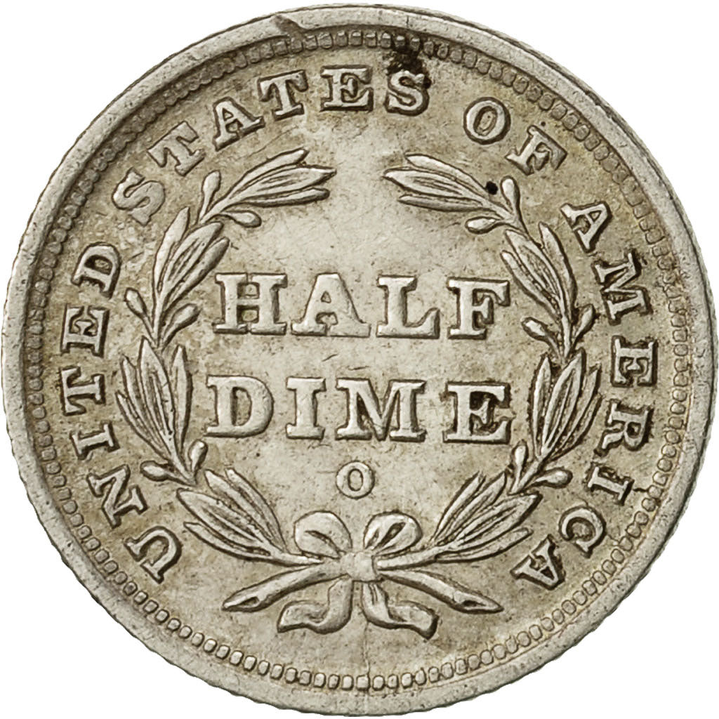 Coin, United States, Seated Liberty Half Dime, 1840 O, MS(60-62), KM 62.1