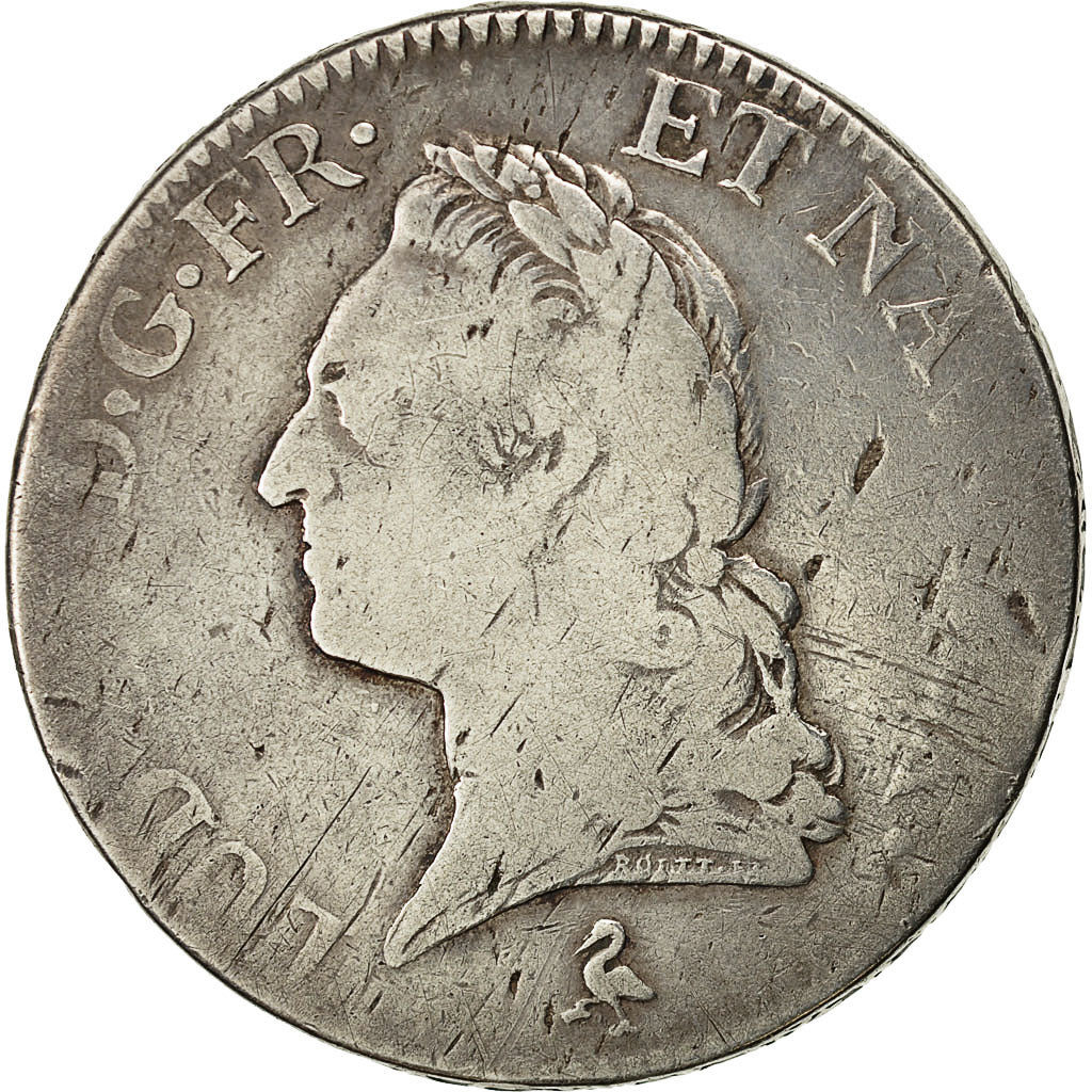 Coin, France, Louis XV, Écu à la vieille tête, 1772, Paris, VF(20-25), KM 551.1