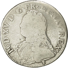 Monnaie, France, Louis XV, Écu aux branches d'olivier, 1727, Rennes, Gadoury 321