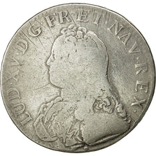 Coin, France, Louis XV, Écu aux branches d'olivier, 1740, Lyons, KM 486.6