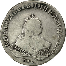 Moneta, Russia, Elizabeth, Rouble, 1748, St. Petersburg, MB, Argento, KM:19b.4