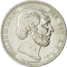 Coin, Netherlands, William III, 2-1/2 Gulden, 1874, EF(40-45), Silver, KM 82
