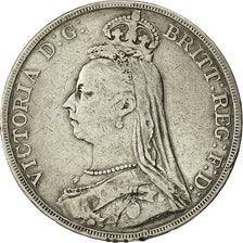 Coin, Great Britain, Victoria, Crown, 1890, EF(40-45), Silver, KM 765