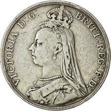 Coin, Great Britain, Victoria, Crown, 1890, VF(30-35), Silver, KM 765