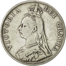 Coin, Great Britain, Victoria, Double Florin, 1889, VF(30-35), Silver, KM 763