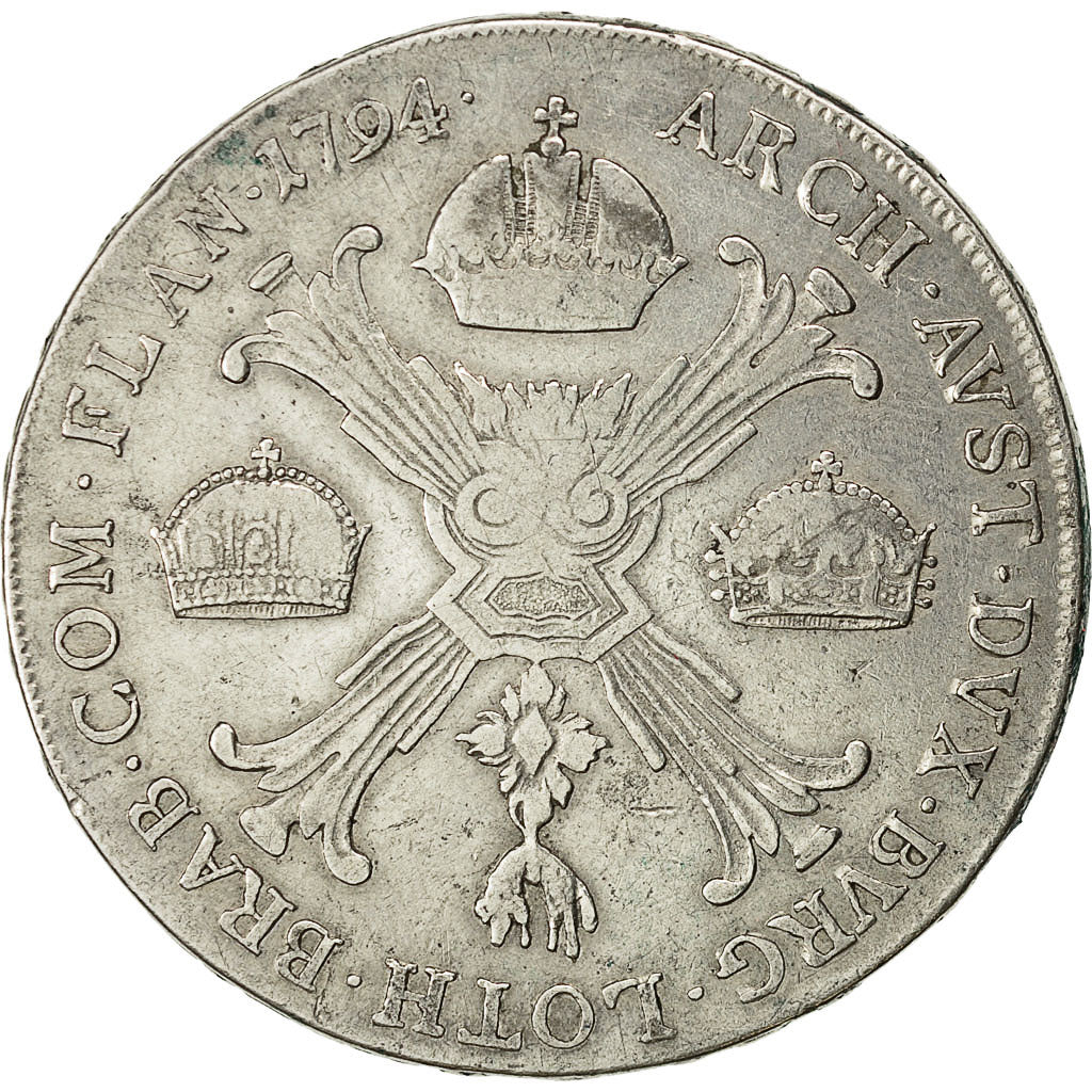 Coin, AUSTRIAN NETHERLANDS, Franz II, Kronenthaler, 1794 H, VF(30-35), KM 62.1