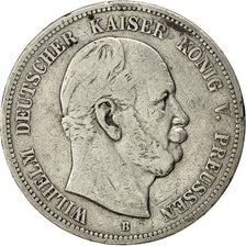 Münze, Deutsch Staaten, PRUSSIA, Wilhelm I, 5 Mark, 1876, Breslau, S+, Silber