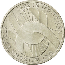 Moneda, ALEMANIA - REPÚBLICA FEDERAL, 10 Mark, 1972, Hamburg, EBC+, Plata