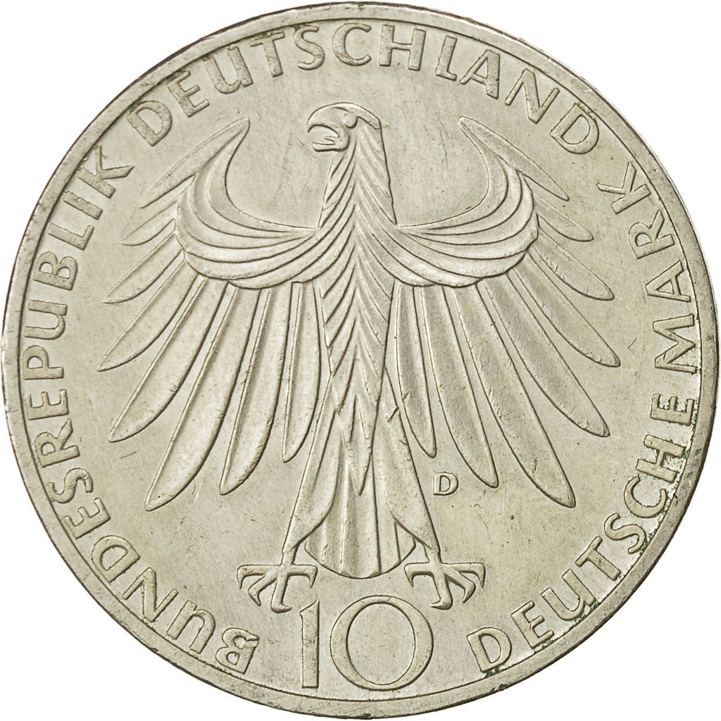 Coin, Germany, 10 Mark, Olympics, 1972, Munich, MS(60-62), Silver, KM 132