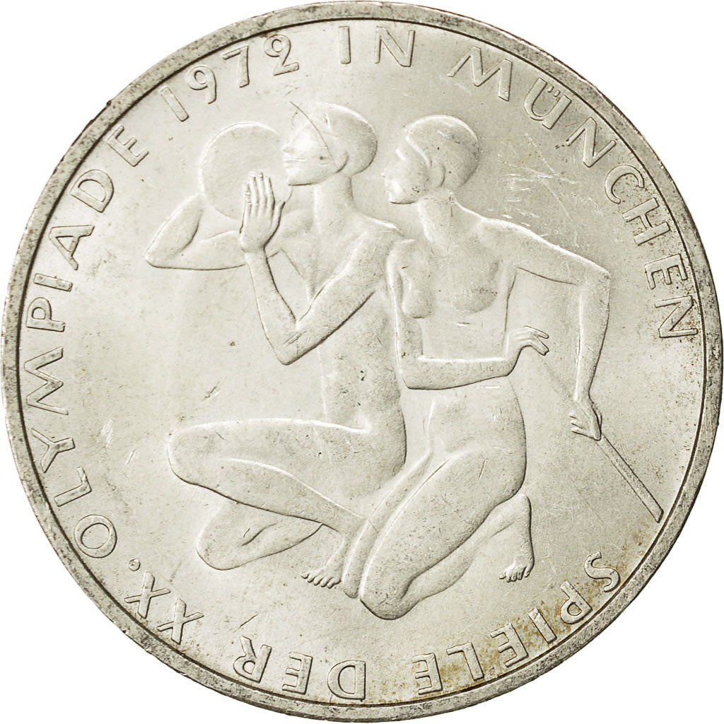 Coin, Germany, 10 Mark, Olympics, 1972, Munich, MS(63), Silver, KM 132
