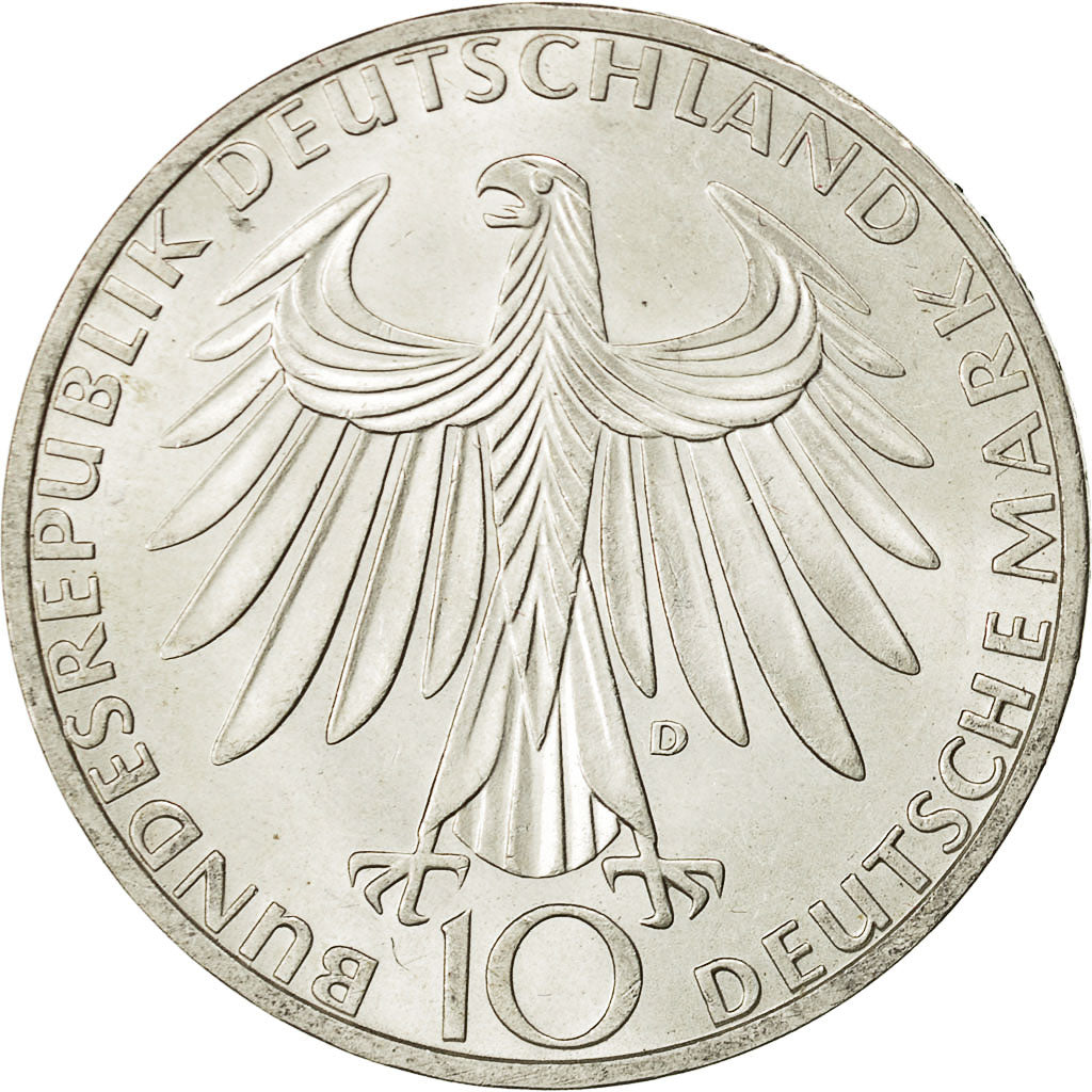 Coin, Germany, 10 Mark, Olympics, 1972, Munich, MS(63), Silver, KM 132