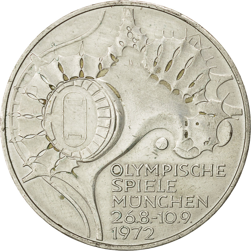 Monnaie, République fédérale allemande, 10 Mark, 1972, Munich, SPL, KM 133