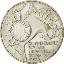 Munten, Federale Duitse Republiek, 10 Mark, 1972, Karlsruhe, PR+, Zilver, KM:133