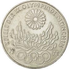 Monnaie, République fédérale allemande, 10 Mark, 1972, Munich, SUP, KM 135