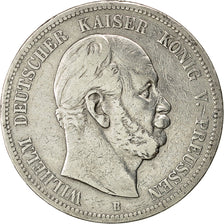 Coin, German States, PRUSSIA, Wilhelm I, 5 Mark, 1876 B, VF(30-35), KM 503