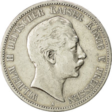 Moneda, Estados alemanes, PRUSSIA, Wilhelm II, 5 Mark, 1895, Berlin, MBC, Plata