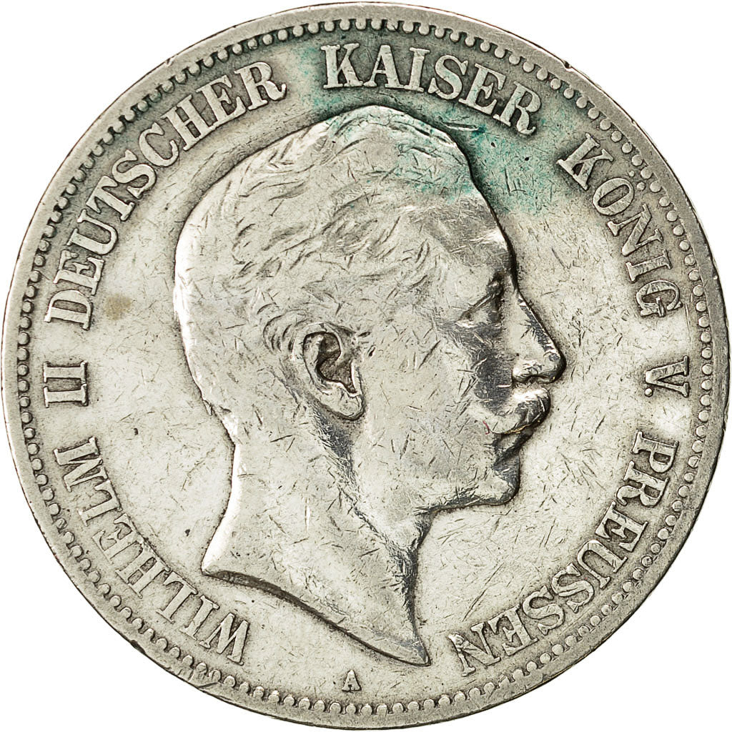 Coin, German States, PRUSSIA, Wilhelm II, 5 Mark, 1898 A, EF(40-45), KM 523