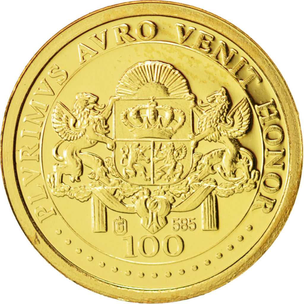 France, Medal, Columbus, History, 2000, MS(65-70), Gold
