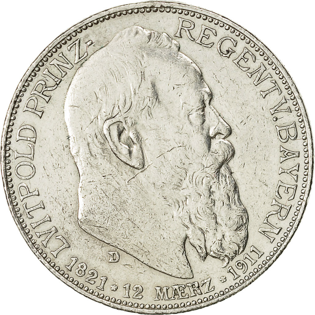 Monnaie, Etats allemands, BAVARIA, Otto, 2 Mark, 1911, Munich, SUP, KM 997