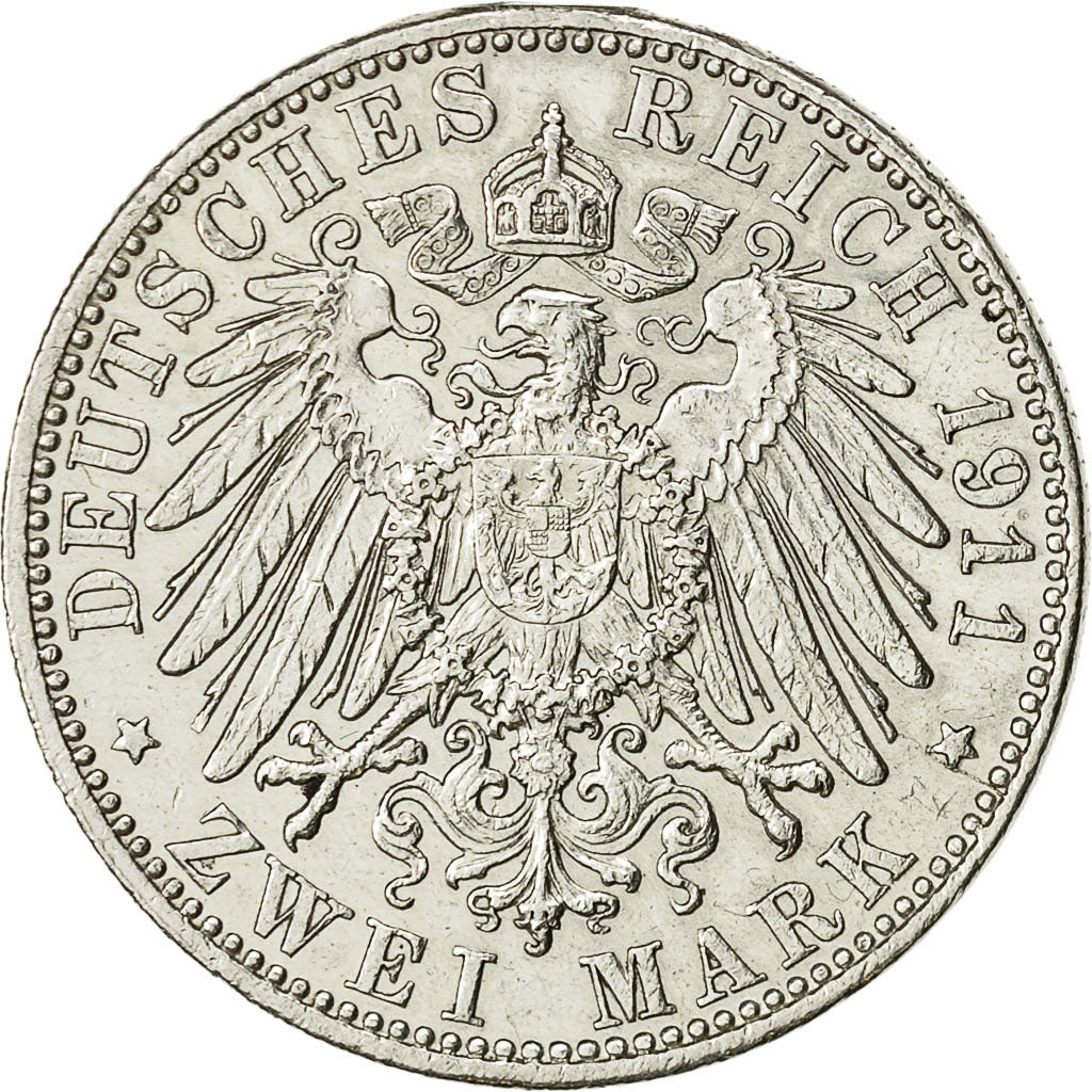 Monnaie, Etats allemands, BAVARIA, Otto, 2 Mark, 1911, Munich, SUP, KM 997