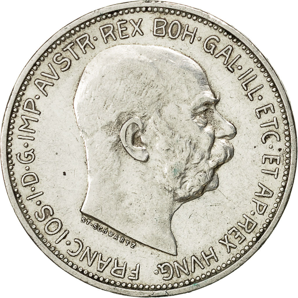Coin, Austria, Franz Joseph I, 2 Corona, 1913, MS(63), Silver, KM 2821