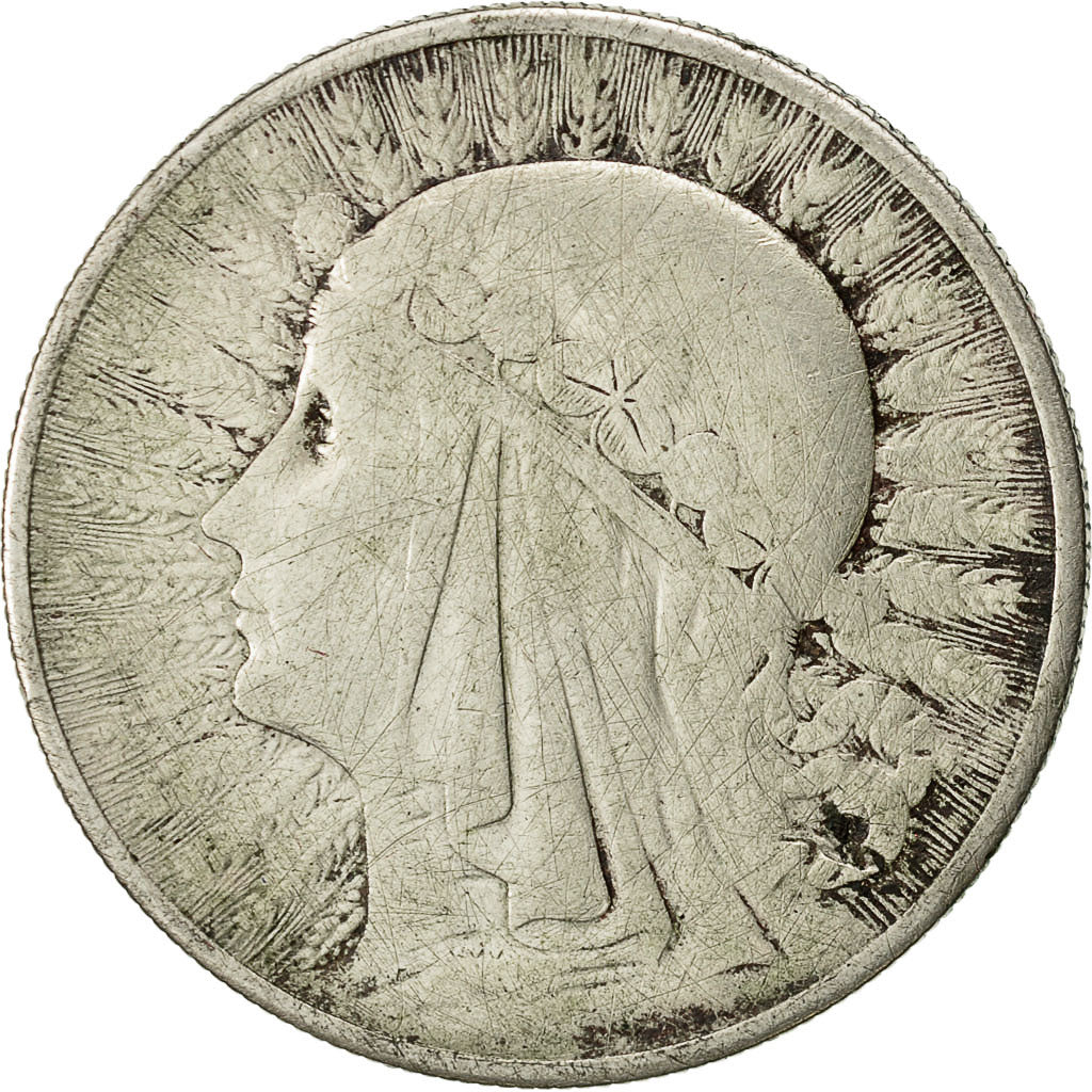 Coin, Poland, 10 Zlotych, 1932, London, EF(40-45), Silver, KM 22