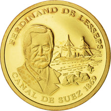 France, Medal, Suez Canal 1869, History, 2009, Gold