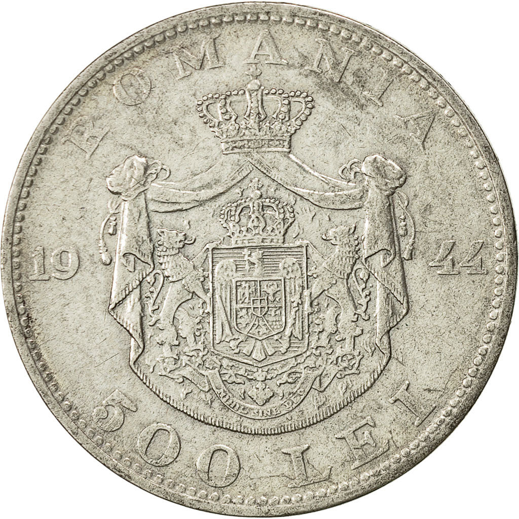Coin, Romania, Mihai I, 500 Lei, 1944, AU(55-58), Silver, KM 65
